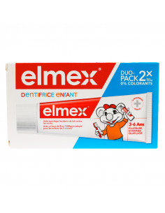 Elmex Dentifrice Enfant 3-6 ans Lot 2x50ml. duo-pack elmex orange enfant