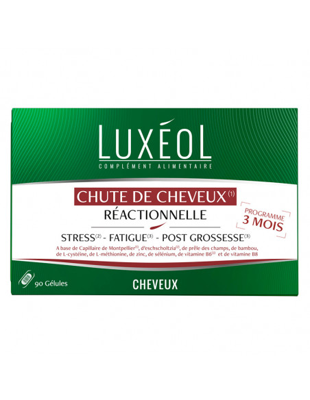 Luxéol Chute de Cheveux Réactionnelle 90 Gélules