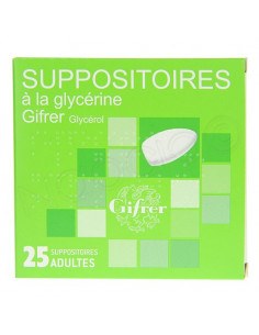 Suppositoires à la glycérine Gifrer B/25