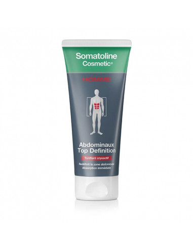 Somatoline Cosmetic Homme Abdo cryoactif tube gris foncé vert et rouge