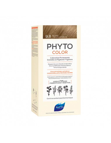 Phytocolor Coloration Permanente aux pigments végétaux x1 kit 9.8 Blond Très Clair Beige