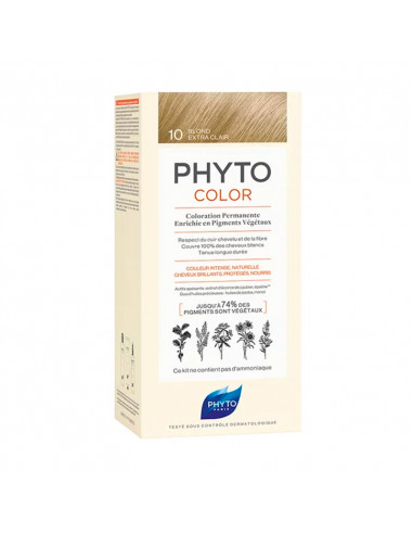 Phytocolor Coloration Permanente aux pigments végétaux x1 kit 10 Blond Extra Clair