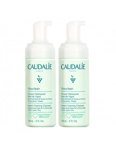 Caudalie Vinoclean Mousse Nettoyante Fleur de Vigne Lot 2x150m