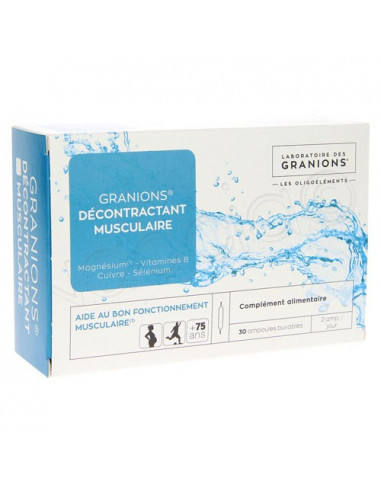 Granions Décontractant Musculaire. 30 ampoules