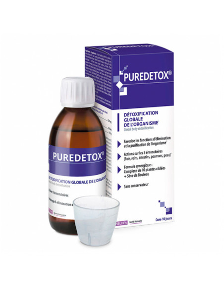 Puredetox Détoxification Globale de l'Organisme Flacon de 250ml avec gobelet doseur