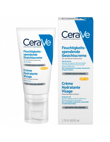 CeraVe Crème Hydratante Visage Jour SPF25 52ml