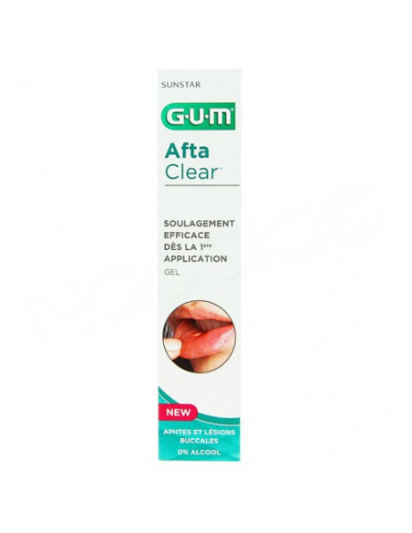 Gum Afta Clear Gel aphtes lésions buccales Tube 10ml Sunstar - 2