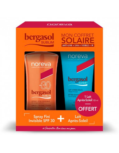 Bergasol Sublim Coffret Spray Solaire SPF30 150ml + Lait Après-soleil 100ml OFFERT