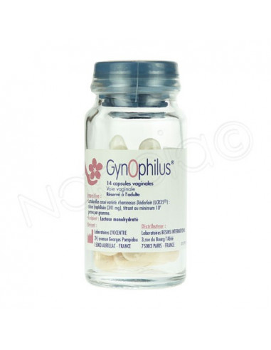 Gynophilus Capsule Vaginale. Boite 14 capsules
