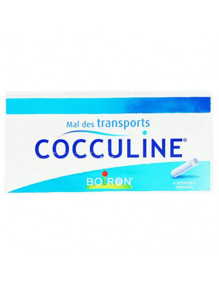 Cocculine mal des transports granules Boiron. 6 récipients unidoses