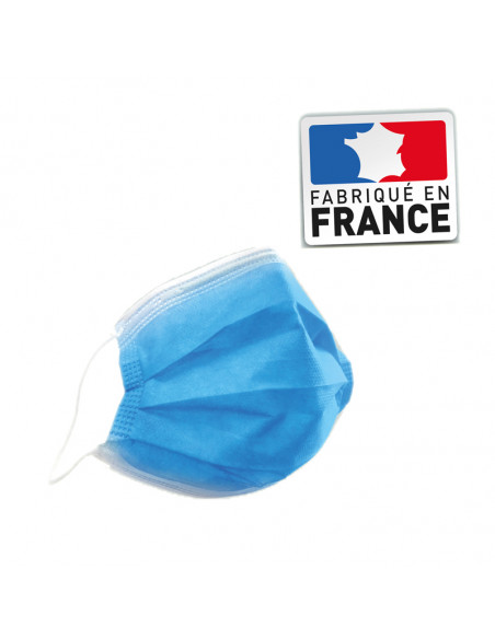 Masque chirurgical bleu adulte karman healthcare made in france