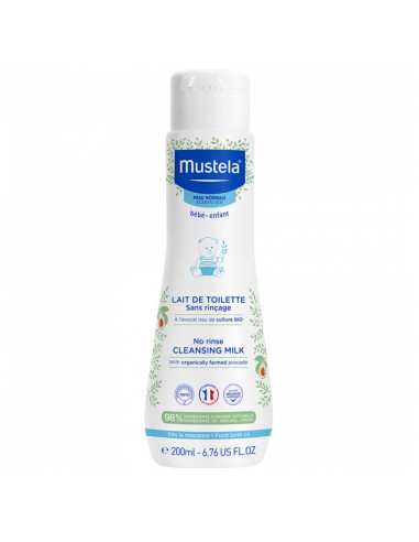 Mustela Lait de Toilette Sans Rinçage 200ml