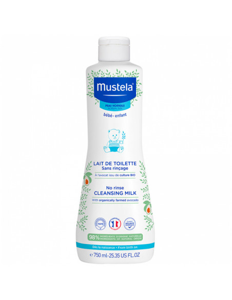 Mustela Lait de Toilette Sans Rinçage 750ml