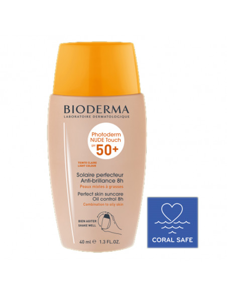 Bioderma Photoderm Nude Touch SPF50+ Solaire Perfecteur 40ml Teinte Claire