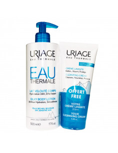 Uriage Eau Thermale Lait Velouté Corps 500ml + Crème Lavante 200ml OFFERTE