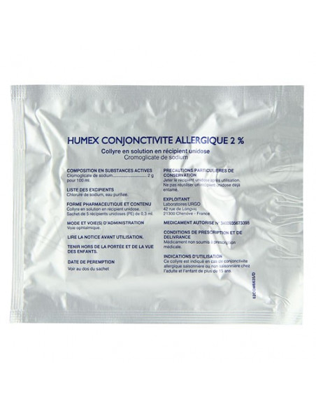 Humex conjonctivite allergique collyre en solution 10 unidoses Humex - 2