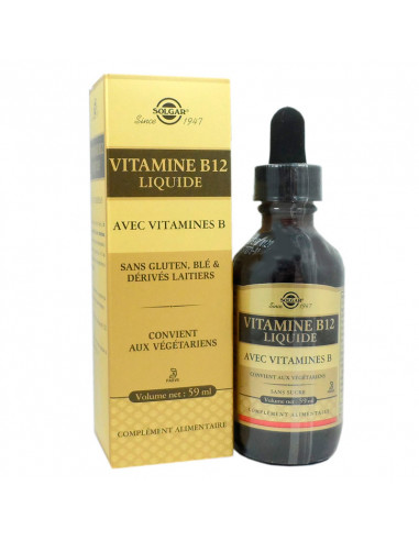 Solgar Vitamine B12 Liquide avec vitamines B 59ml