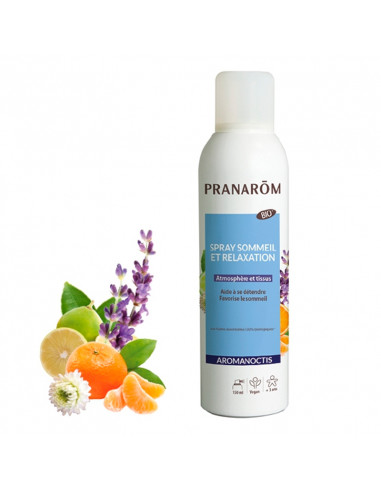 Pranarom Aromanoctis Spray Sommeil et Relaxation Bio Atmosphère et Tissus 150ml