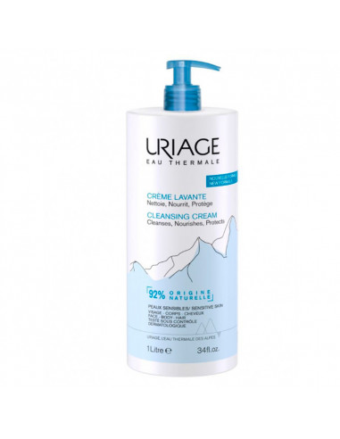 Uriage Crème Lavante Visage Corps Cheveux Nouvelle Formule Flacon-pompe 1L