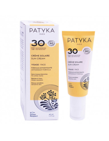 Patyka Crème Solaire Visage SP30 Tube 40ml