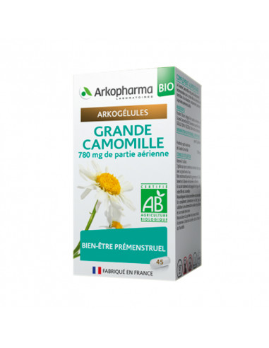 Arkogélules Grande Camomille Bio Bien-être prémenstruel 45 gélules