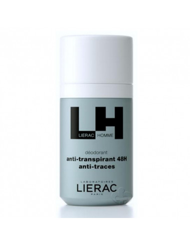 Lierac Homme déodorant bille roll on anti transpirant flacon bleu LH