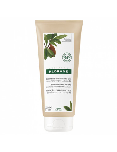 Klorane après-shampooing cheveux très secs tube beige cupuaçu bio