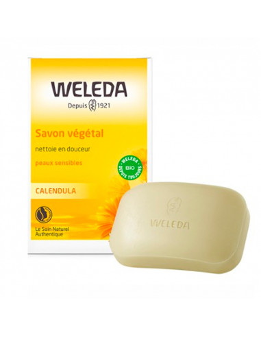 Weleda Savon Végétal au Calendula Pain de 100g