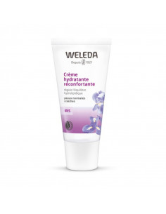 Weleda iris crème visage peau sèche tube blanc violet