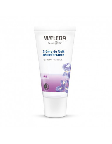 Weleda iris crème nuit bio tube blanc et violet