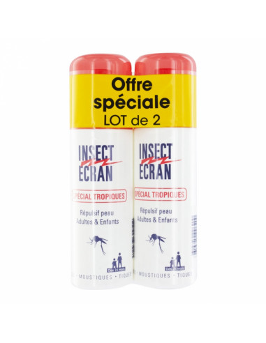 Insect Ecran Tropiques lot 2 spray bouchon rouge