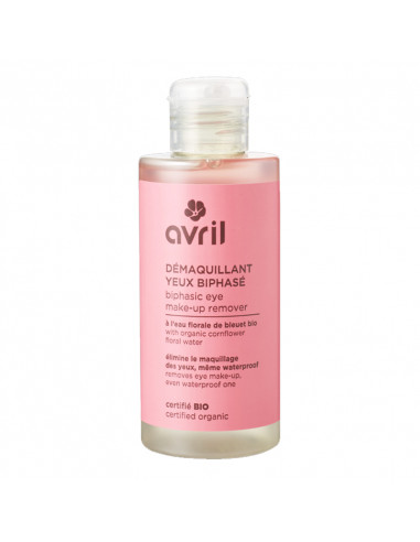 Avril démaquillant biphase yeux waterproof bio flacon rose