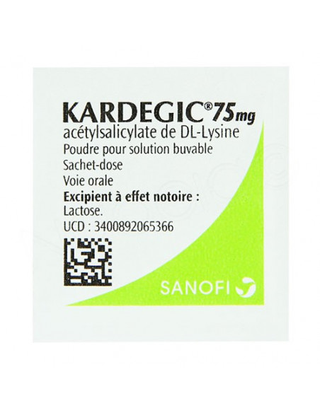 Kardegic 75 mg Poudre solution buvable 30 sachets  - 2