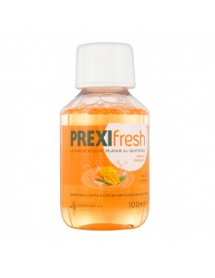 PrexiFresh Bain de Bouche Quotidien Saveur Mangue. 100ml flacon orange