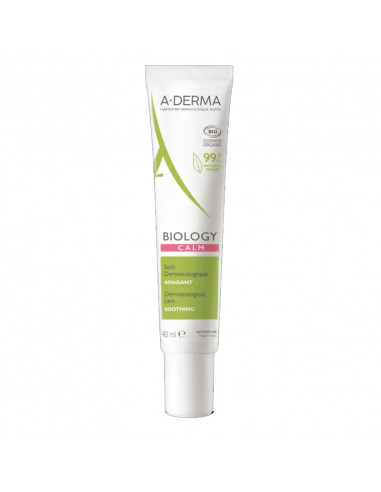 Aderma biology calme crème tube blanc vert rouge