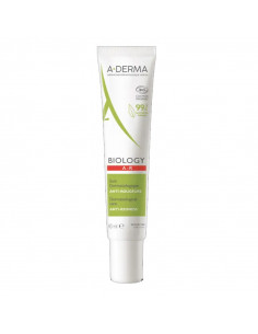 Aderma Biology AR crème visage anti rougeurs bio tube blanc vert et rouge