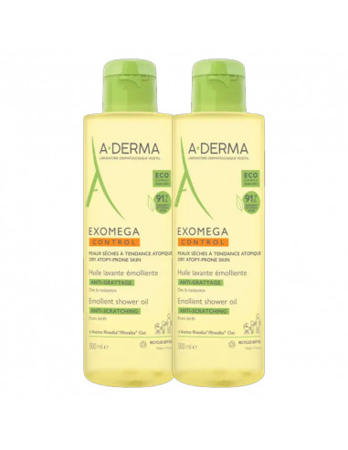 Aderma Exomega Control Huile Lavante Pack éco-conçu. Lot 2x500ml