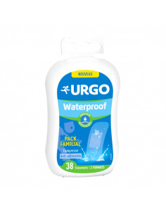 Urgo Waterproof Pansements 2 Formats Pack Familial- B/38- boite blanche, imperméable