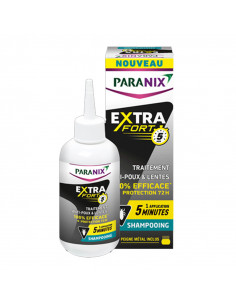 Paranix Extra Fort Traitement Anti-poux & Lentes Shampooing 5 Minutes 200ml + peigne