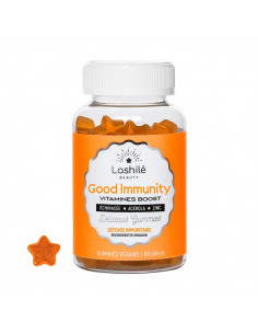 Lashilé Good Immunity Vitamines Boost. 60 gummies vegans bonbons orange défense immunitaire
