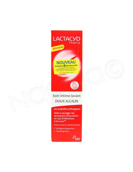Lactacyd Soin intime lavant doux alcalin satisfait et remboursé Flacon 250ml  - 2