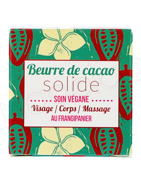 Lamazuna Beurre de Cacao Frangipanier Solide. 25g