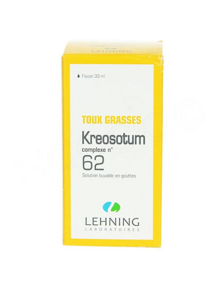 Lehning Kreosotum Complexe n°62 Toux Grasses Flacon 30ml Lehning - 2