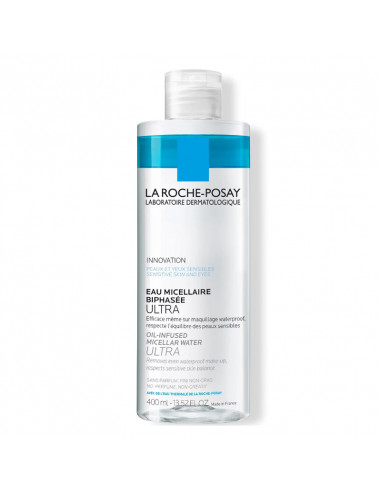 La Roche-Posay Eau Micellaire Biphasée Ultra. démaquillant waterproof yeux sensibles 400ml