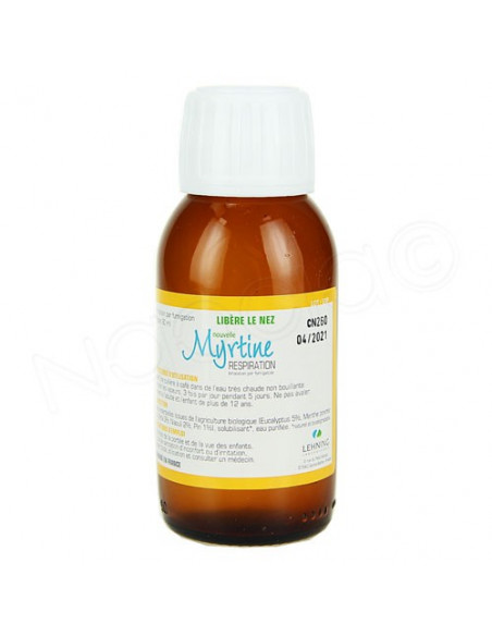 Lehning Myrtine Respiration 5 Huiles Essentielles Bio. Flacon 90ml