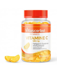 Vitascorbol Gommes Vitamine C 125mg. 60 gommes quartiers orange