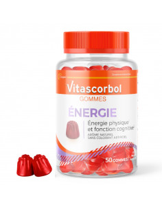 Vitascorbol Gommes Énergie goût Fruits Rouges. 50 gommes