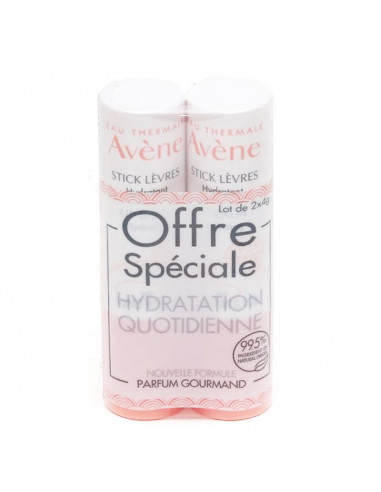 Avène Stick lèvres Hydratant offre spéciale hydratation quotidienne Lot 2x4g