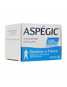 Aspégic Adultes 500mg 20 sachets-dose bleu
