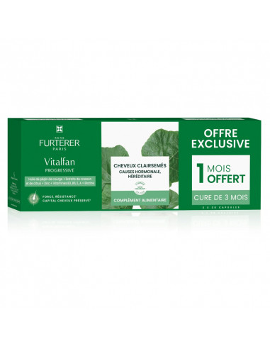 René Furterer Vitalfan Antichute Progressive. 3 boîtes dont 1 offerte - offre spéciale